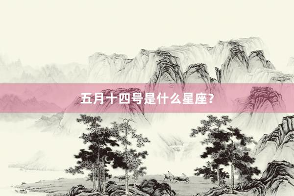 五月十四号是什么星座？